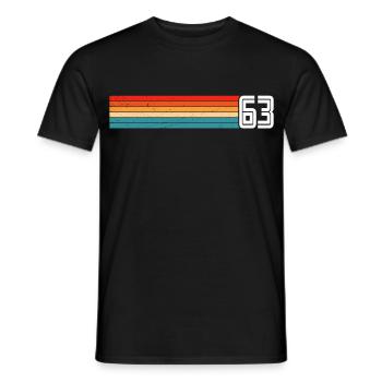 Retro 1963 t-shirt 63 vintage 1963 - Männer T-Shirt - Schwarz - Vorne - AI Model Male 178 light (178cm)