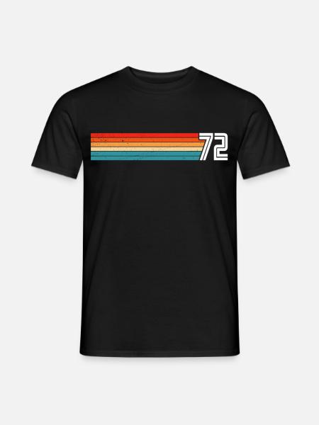Retro 1972 t-shirt 72 vintage 1972 - Männer T-Shirt - Schwarz