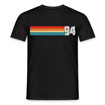T-shirt rétro 1994 94 vintage 1994 - T-shirt homme - noir - Devant - AI Model Male 178 light (178cm)