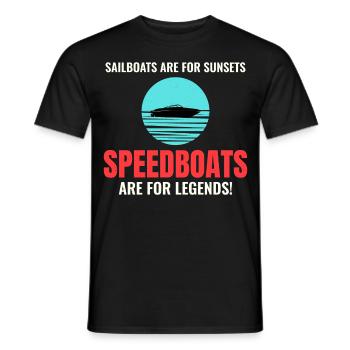 Speedboat Racing for Boaters and Thrill Seekers - Men's T-Shirt - black - Front - AI Model Male 178 light (178cm)