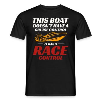 Speedboat Racing for Drivers and Powerboat Fans - Men's T-Shirt - black - Front - AI Model Male 178 light (178cm)
