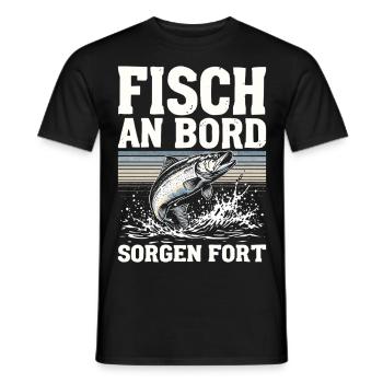 Angeln Angler Fischer Fischen Angel Spruch - Männer T-Shirt - Schwarz - Vorne - AI Model Male 178 light (178cm)