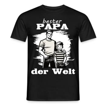 Bester Papa der Welt - Vater Sohn Design - Männer T-Shirt - Schwarz - Vorne - AI Model Male 178 light (178cm)