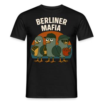 Berliner Mafia Möwen - Männer T-Shirt - Schwarz - Vorne - AI Model Male 178 light (178cm)