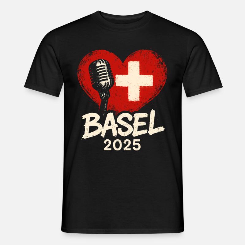Basel 2025 ESC - Männer T-Shirt - Schwarz