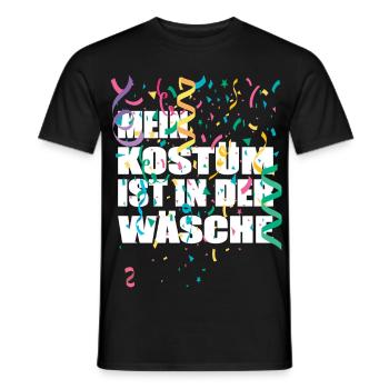 My costume is in the wash Carnival Carnival - Men's T-Shirt - black - Front - AI Model Male 178 light (178cm)