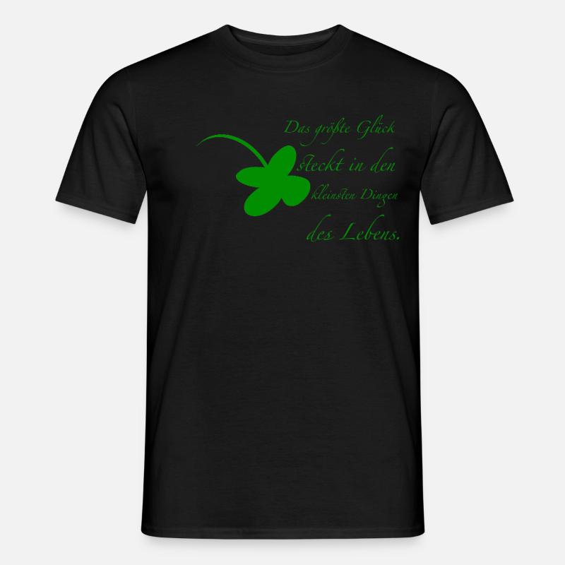 Glück - Männer T-Shirt - Schwarz