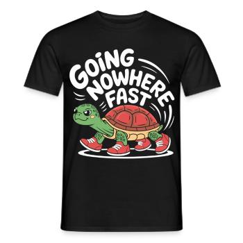 Turtle pace in style - Men's T-Shirt - black - Front - AI Model Male 178 light (178cm)
