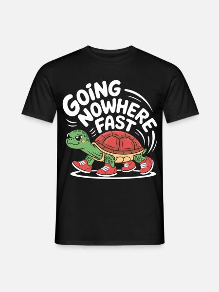 Turtle pace in style - Men's T-Shirt - black