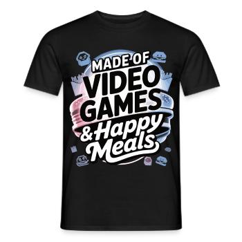 Gamer & Fast Food – Il n’y a pas mieux - T-shirt homme - noir - Devant - AI Model Male 178 light (178cm)