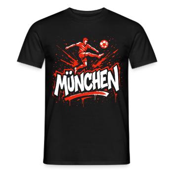 München Fußball Fan - Männer T-Shirt - Schwarz - Vorne - AI Model Male 178 light (178cm)