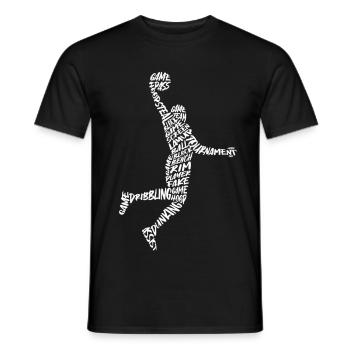 Dunking Basketball Spieler Typografie Basketballer - Männer T-Shirt - Schwarz - Vorne - AI Model Male 178 light (178cm)
