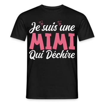 Ich bin eine Mimi, die reißt - Männer T-Shirt - Schwarz - Vorne - AI Model Male 178 light (178cm)