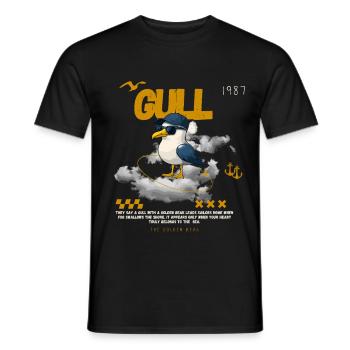 Seagull Golden Beak - Men's T-Shirt - black - Front - AI Model Male 178 light (178cm)