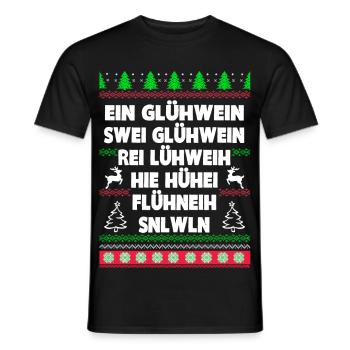 EIN GLÜHWEIN - Männer T-Shirt - Schwarz - Vorne - AI Model Male 178 light (178cm)