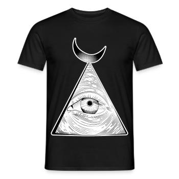 Un oeil qui voit tout - T-shirt homme - noir - Devant - AI Model Male 178 light (178cm)