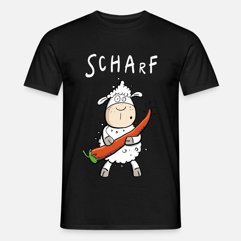 Pepperoni Sheep I Sharp comic pun - Men's T-Shirt - black