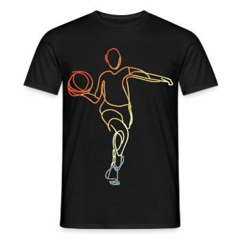 Joueur de basket-ball Vintage - T-shirt homme - noir - Devant - AI Model Male 178 light (178cm)
