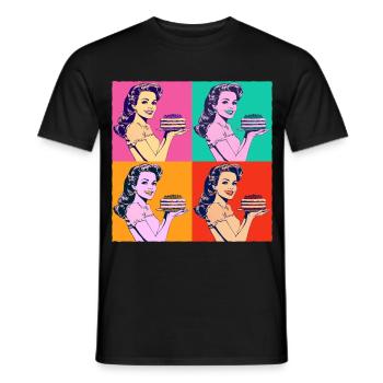 Cuisson Gâteau Cuisson Reine Cuisson Fée Boulanger Pop Art - T-shirt homme - noir - Devant - AI Model Male 178 light (178cm)