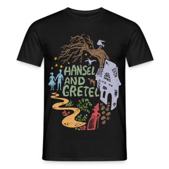 Hansel and Gretel Witch House Vintage - Men's T-Shirt - black - Front - AI Model Male 178 light (178cm)