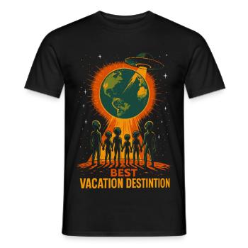 Cosmic Family Adventure T-Shirt - Men's T-Shirt - black - Front - AI Model Male 178 light (178cm)