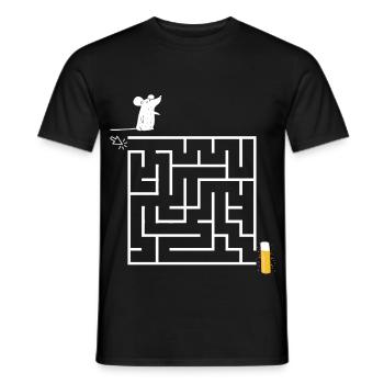 Carnival Mouse Kölsch Cologne Alaaf Costume Funny Fun - Men's T-Shirt - black - Front - AI Model Male 178 light (178cm)