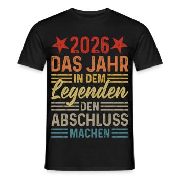 2026 The Year Legends Graduate - Men's T-Shirt - black - Front - AI Model Male 178 light (178cm)