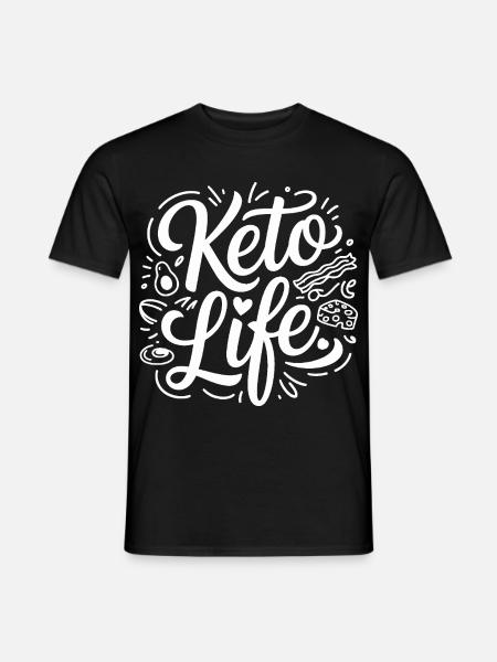 Keto Life Doodle - Men's T-Shirt - black