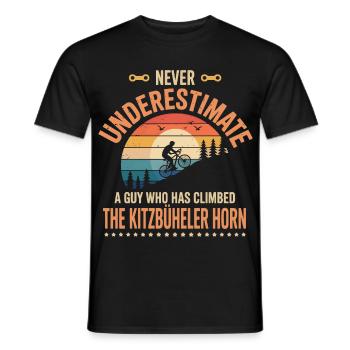 Ein Typ, der das TKitzbüheler Horn bestiegen hat - Männer T-Shirt - Schwarz - Vorne - AI Model Male 178 light (178cm)