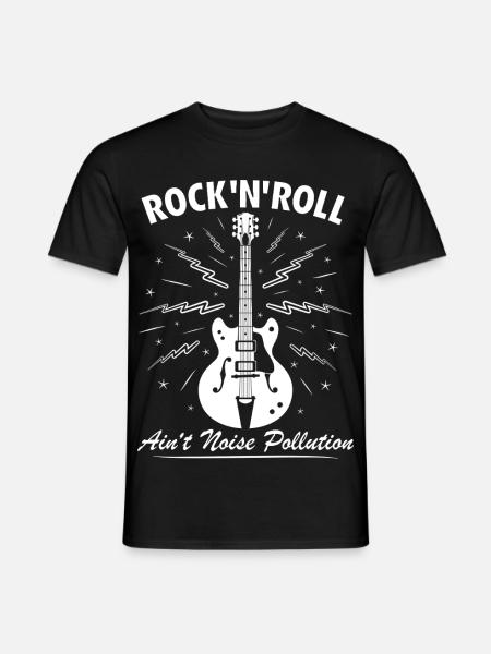 Rock 'n' Roll ist keine Lärmbelastung - Männer T-Shirt - Schwarz