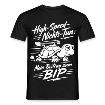 High Speed Nichts Tun Schildkröte - Männer T-Shirt - Schwarz - Vorne - AI Model Male 178 light (178cm)