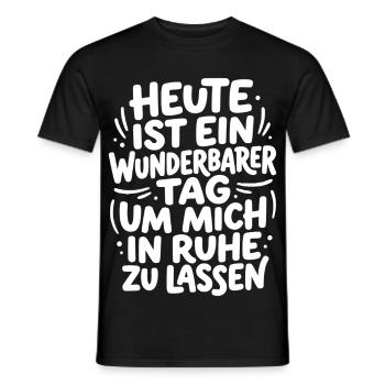 Heute wunderbarer Tag um mich in Ruhe zu lassen - Männer T-Shirt - Schwarz - Vorne - AI Model Male 178 light (178cm)