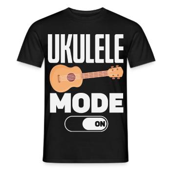 Funny Ukulele Designs and Sayings - Men's T-Shirt - black - Front - AI Model Male 178 light (178cm)