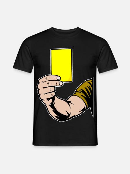 Gelbe Karte - Männer T-Shirt - Schwarz