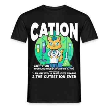 Cation - T-shirt homme - noir - Devant - AI Model Male 178 light (178cm)
