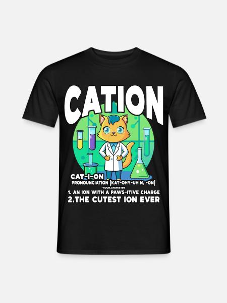 Kation - Männer T-Shirt - Schwarz