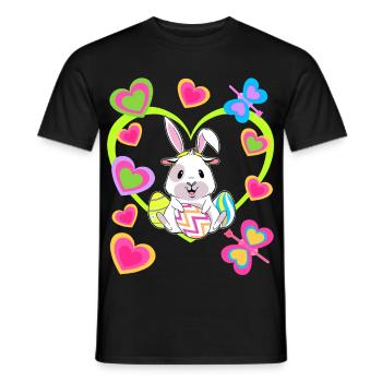 Ostern Osterhase Retro Hasen Kaninchen 80er Kind - Männer T-Shirt - Schwarz - Vorne - AI Model Male 178 light (178cm)