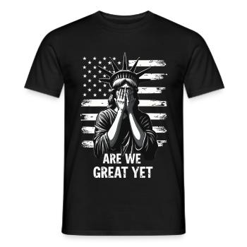 Sommes-nous encore grands Statue de la Liberté  Amérique États-Unis - T-shirt homme - noir - Devant - AI Model Male 178 light (178cm)