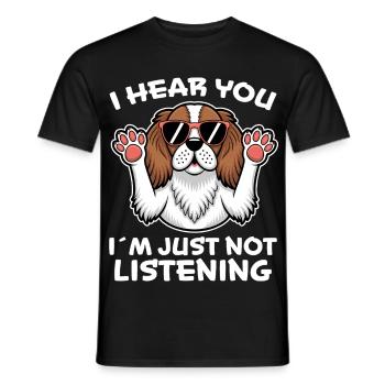 Cavalier King Charles Spaniel Saying Dog Gift - Men's T-Shirt - black - Front - AI Model Male 178 light (178cm)