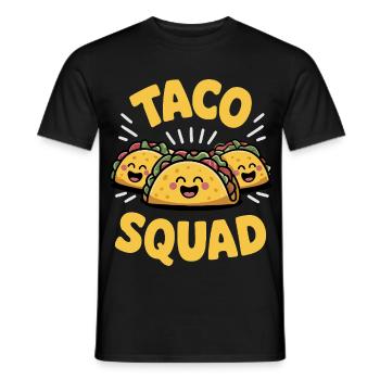 Taco Squad – Lustige Fiesta Truppe - Männer T-Shirt - Schwarz - Vorne - AI Model Male 178 light (178cm)
