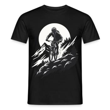 Aventure en VTT dans la nature - T-shirt homme - noir - Devant - AI Model Male 178 light (178cm)