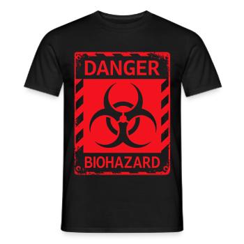 Danger Biohazard Grunge Zombies Apocalypse - T-shirt homme - noir - Devant - AI Model Male 178 light (178cm)