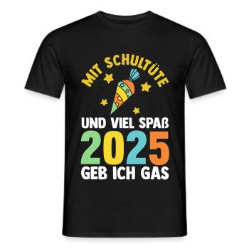 Kita Abschied Erste Klasse Einschulung 2025 - Männer T-Shirt - Schwarz - Vorne - AI Model Male 178 light (178cm)