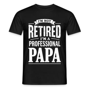 Je ne suis pas à la retraite Papa Déclaration - T-shirt homme - noir - Devant - AI Model Male 178 light (178cm)