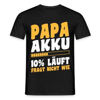 Père Équipe Papa - T-shirt homme - noir - Devant - AI Model Male 178 light (178cm)