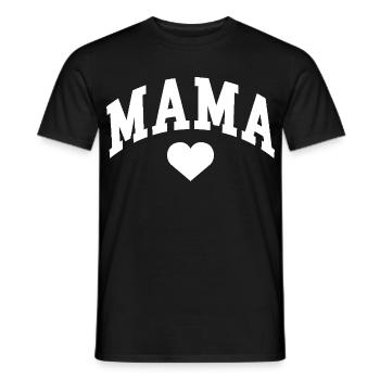 Cœur de maman - T-shirt homme - noir - Devant - AI Model Male 178 light (178cm)