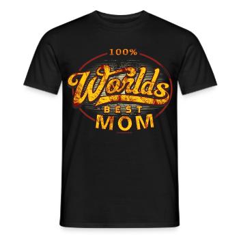 Worlds best Mom - Männer T-Shirt - Schwarz - Vorne - AI Model Male 178 light (178cm)