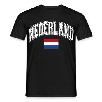 Drapeau néerlandais - T-shirt homme - noir - Devant - AI Model Male 178 light (178cm)
