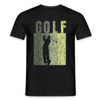 Golf Golfing Shirt Gift Idea Golfer Vintage - Men's T-Shirt - black - Front - AI Model Male 178 light (178cm)