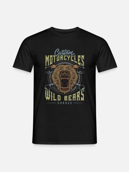 bear moto - Men's T-Shirt - black